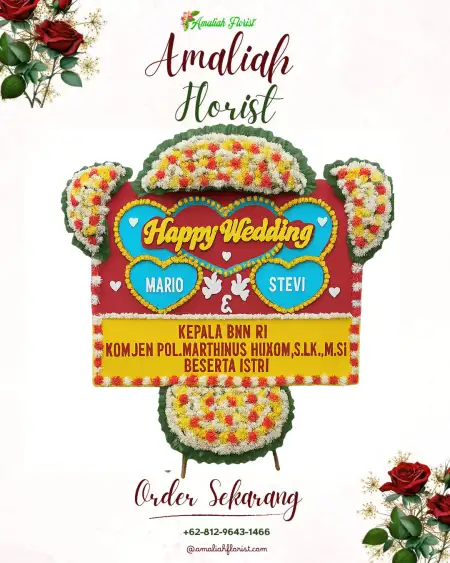 Papan Bunga Pernikahan Sagerat Weru Satu